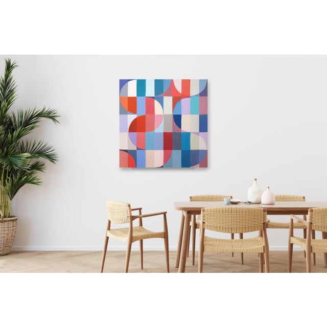 Red 2026, Color Field, Geometric Minimalism, Primary Tones,Red Breeze, Acrylic Paint on Canvas by Natalia Roman For Sale - Image 8 of 8