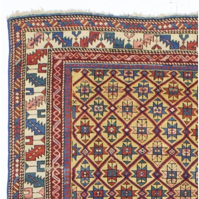 Antique Caucasian Kuba Rug 3'8" X 5’3" For Sale - Image 4 of 5