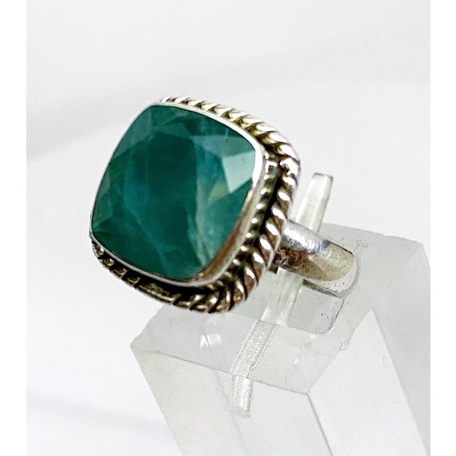 Rare Grandidierite Solitaire Ring in Sterling Silver, Size 6 For Sale In New York - Image 6 of 12