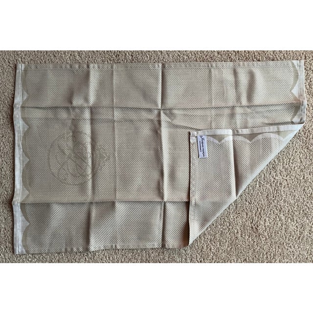 2000 - 2009 Le Jacquard Francais-Taupe Cotton Guest Towels-Set 2 For Sale - Image 5 of 6