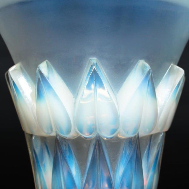 Glass Vintage Blue Vase, 1930s For Sale - Image 7 of 11