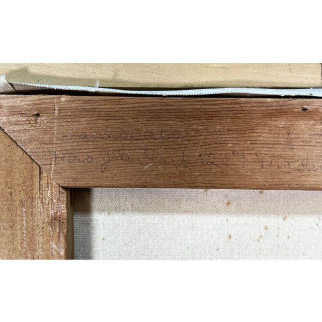 Vintage Oil on Canvas Wooded Landscape Painting Signed j.e. Clark For Sale - Image 10 of 12