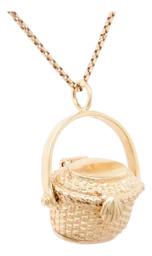 Vintage 14k Gold Figural Open Nantucket Basket Charm