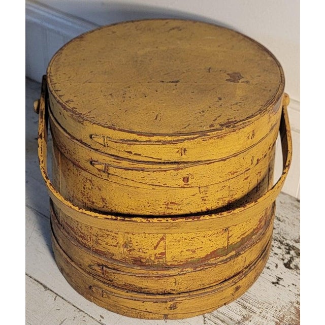 19thc Mustard Painted Firkin For Sale In Los Angeles - Image 6 of 8