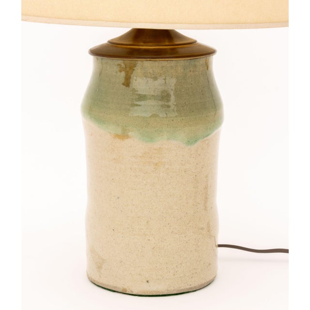 Mid-Century Modern Modern Glazed Stoneware Table Lamp For Sale - Image 3 of 7