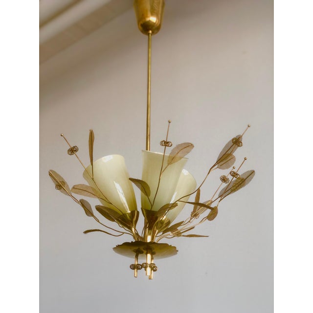 Ceiling lamp model "9029", designed by Paavo Tynell for Taito Oy. Stamped "TAITO 9029". Finland , Circa 1940th-1950th. One...