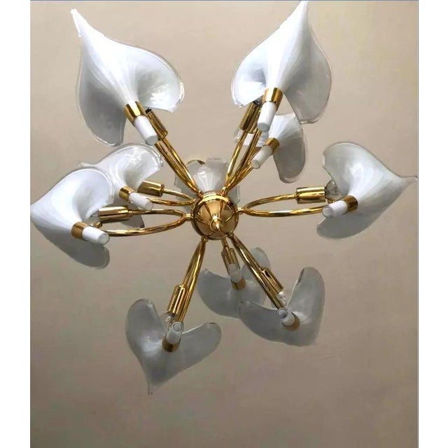 Murano Chandelier by Franco Luce Calla Lily For Sale In Miami - Image 6 of 8
