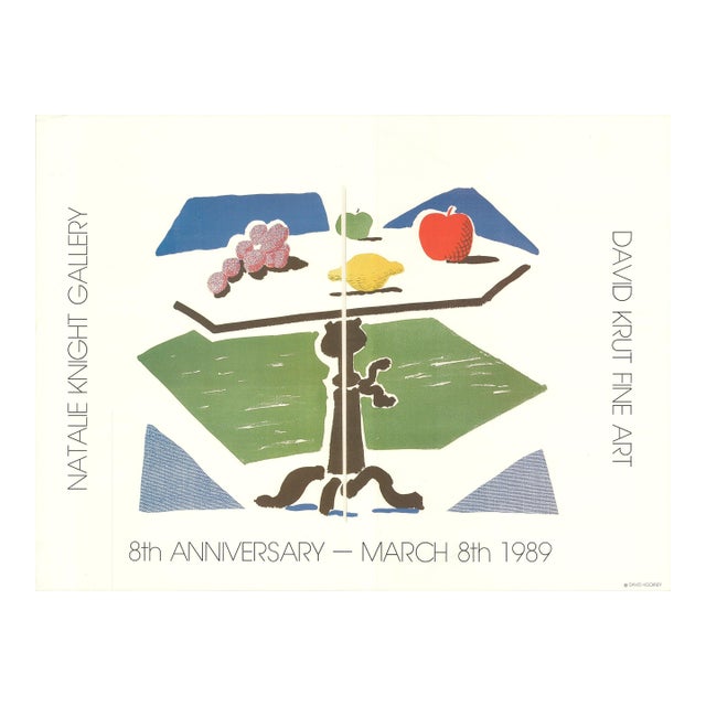 David Hockney Apple, Grapes, Lemon on a Table, 1989 For Sale