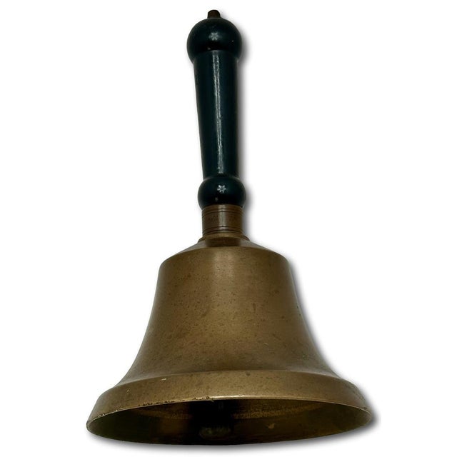 Very Large Size Authentic Antique Late 19th Century American Brass Schoolhouse Bell - 11 Inches Tall For Sale - Image 10 of 18
