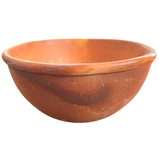 2000 - 2009 Handmade Signed Terracotta Bowl / Primitive Studio Pottery Vessel For Sale - Image 5 of 9