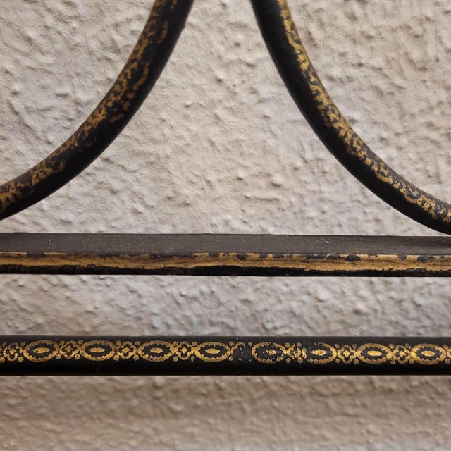 19th Century Bristol Wrought Iron Headboard with Floral Motifs, United Kingdom, 1890s For Sale - Image 13 of 18