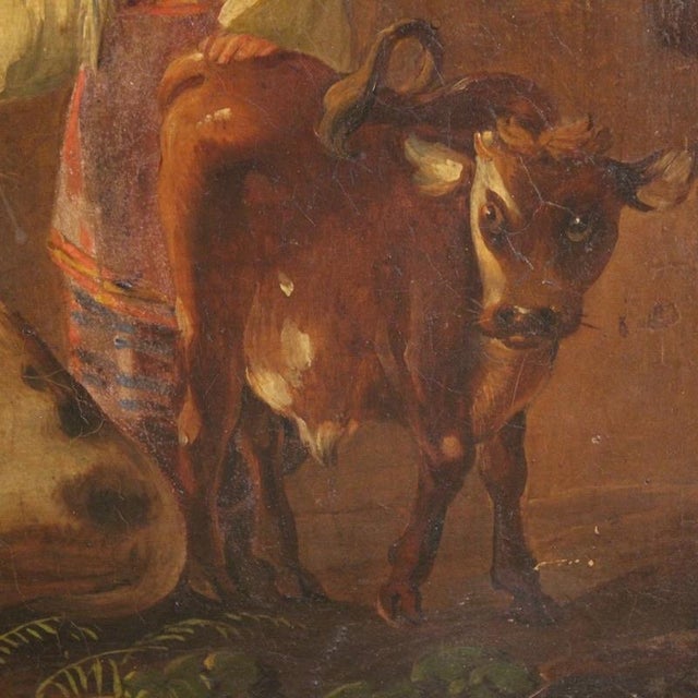 Italian Artist, Bucolic Landscape, 1830, Oil on Panel For Sale - Image 12 of 16