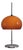 Amber Adjustable Mushroom Table Lamp from Guzzini, 1970s For Sale