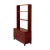 2010s Chinese Mahogany Brown Slim 3 Shelves Bookcase Display Cabinet For Sale - Image 5 of 8
