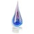 1970s Art Murano Glass Drop-Shaped Sculpture in Clear and Blue-Violet, 1970s For Sale - Image 5 of 5