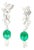 8.36 Carat Colombian Emerald and Diamond Floral Detachable Drop Earrings, A Pair For Sale
