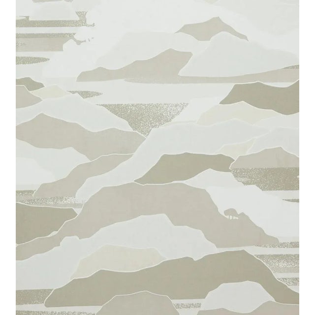 Contemporary Sample - Lelievre for The House of Scalamandr�� Colline Wallcovering, Naturel For Sale - Image 3 of 3