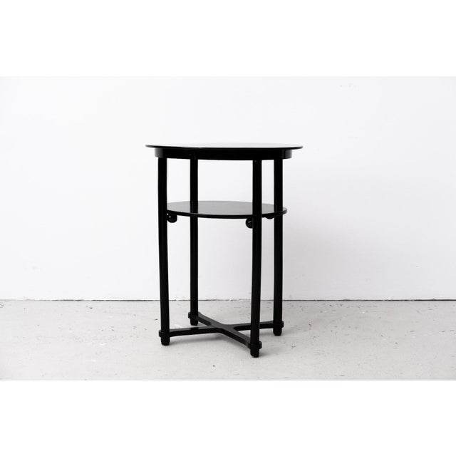 Small Art Nouveau Black Bentwood Side Table in the style of Josef Hoffmann, 1915 For Sale - Image 13 of 18