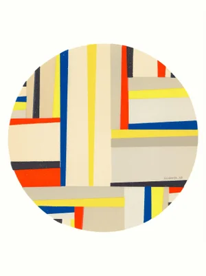 Original 1964 Lithograph "Tondo" by Fritz Glarner