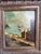 Italian Late 20th Century Heavy Carved Wood Framed Oil Painting of Italian Architectural Scene For Sale - Image 3 of 11