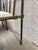 Pair Antique Chairs with Holly Hunt Upholstery A fabulous statement pair of iron side chairs. Featuring vertical slat...