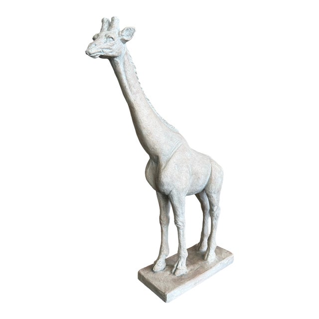 Vintage Boho Ceramic Giraffe Sculpture For Sale