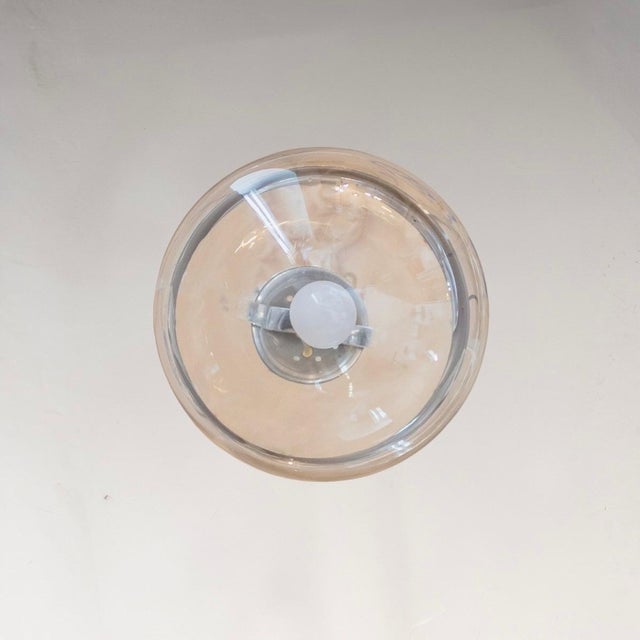 Italian Modern Space Age Glass and Silver Metal Pendant Light from Artemide, 1980s For Sale - Image 10 of 12