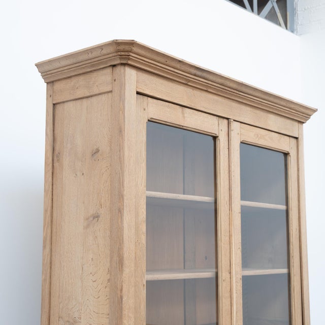 Large 19th Century Oak Glass-Fronted Bookcase, 1880 For Sale - Image 4 of 9