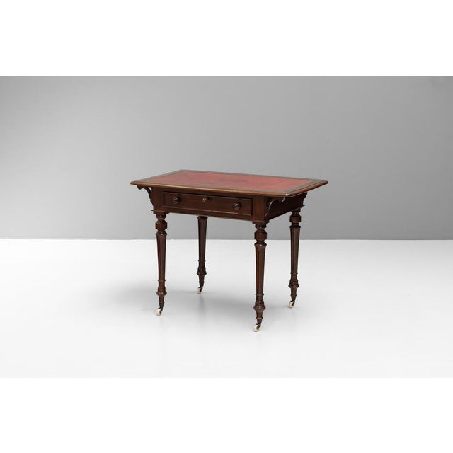 Vintage Writing Table in Walnut, 1880 For Sale - Image 11 of 11