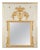 1775 French Transition Period Painted and Gilt Trumeau Mirror with Carved Urn For Sale