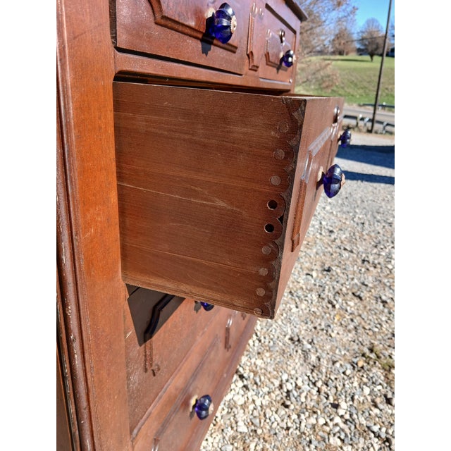 Antique Walnut Victorian 7 Drawer Dresser With Mirror 1880s For Sale - Image 14 of 17