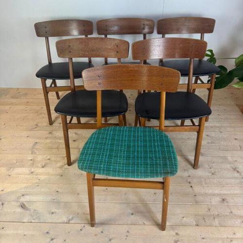 Wood Vintage Teak Dining Chairs, Denmark, 1960s, Set of 6 For Sale - Image 7 of 7