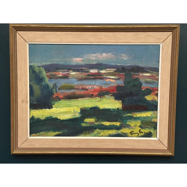 Frans Lundberg, Landscape, 1960s, Oil Painting on Canvas, Framed For Sale - Image 15 of 18