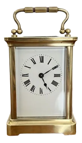 Antique Victorian French Brass Carriage Clock, 1880