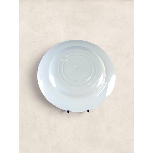 English Vintage English Blue & White Chinoiserie Transferware Luncheon Plates For Sale - Image 3 of 4