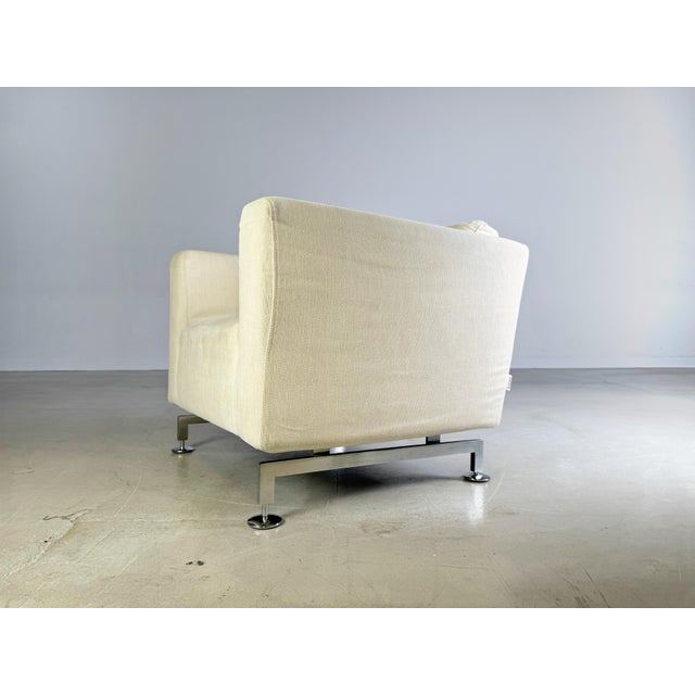 Light Beige Serge Model Armchair in Fabric For Sale - Image 5 of 9