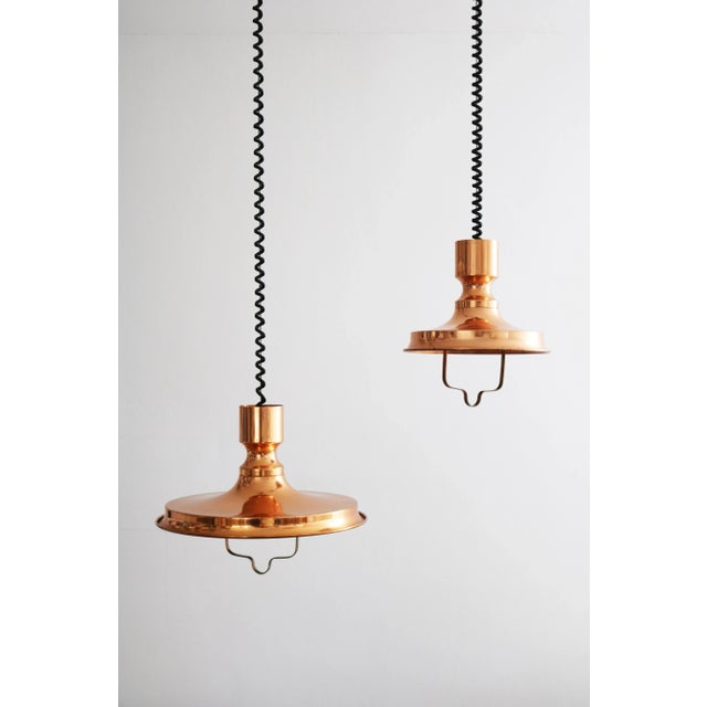 Copper Large Danish Copper Ship Lamp Pendant Light by Vitrika, 1960s For Sale - Image 8 of 9