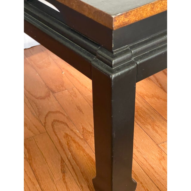 Hollywood Regency Black Lacquer, Gold Design Ming Style Coffee Table For Sale - Image 9 of 12