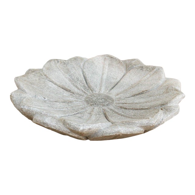 Petite Grey Stone Lotus Flower For Sale