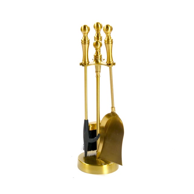 Elevate the style of your hearth with this elegant set of Italian fireplace tools, crafted in Italy in the late 20th...