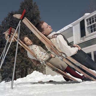Slim Aarons, New England Skiing, New Hampshire, Estate Stamped Photographic Print For Sale