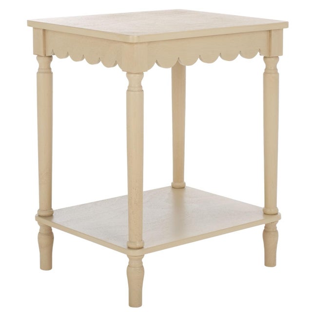 Heaven Scalloped Accent Table in Natural For Sale In Philadelphia - Image 6 of 8