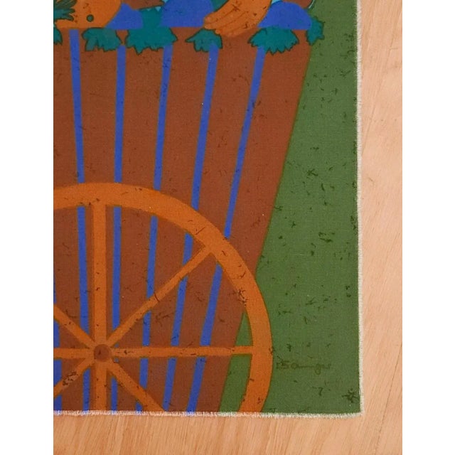 Mid-Century German Pop Art Screen-Printed Wall Hanging by Traute Sänger, 1970s For Sale - Image 4 of 5
