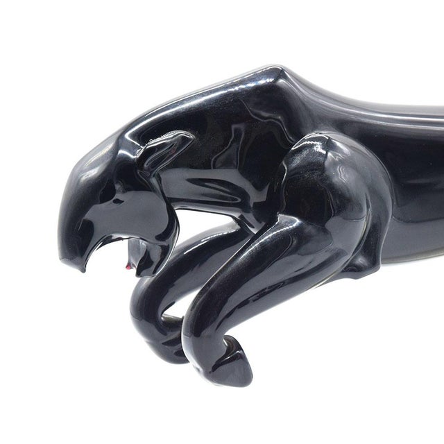 Large Art Deco Sculpture of a Panther in Murano Glass, 1940s For Sale - Image 6 of 10