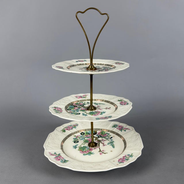 Vintage Three-Tier Etagere in Porcelain, 1950s For Sale - Image 3 of 14