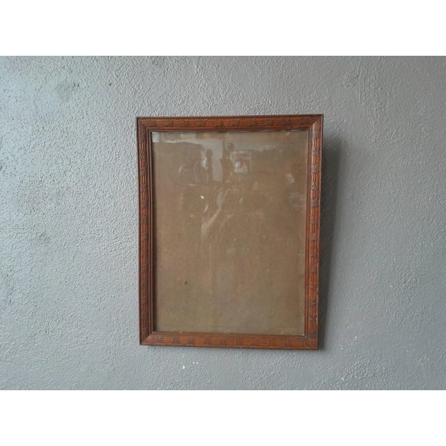 Brown Vintage Carved Wooden Frame For Sale - Image 8 of 8