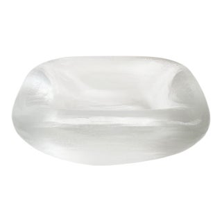 Vicke Lindstrom Hand-Chiseled Art Glass Bowl For Sale