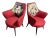 Set of Pop Art Armchairs, 1950s For Sale