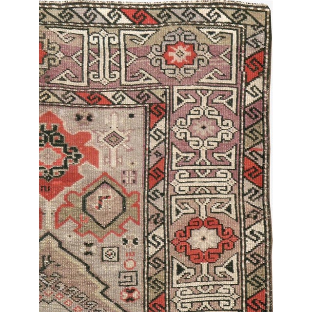 Tribal Galerie Shabab Collection Early 20th Century Caucasian Throw Rug For Sale - Image 3 of 10