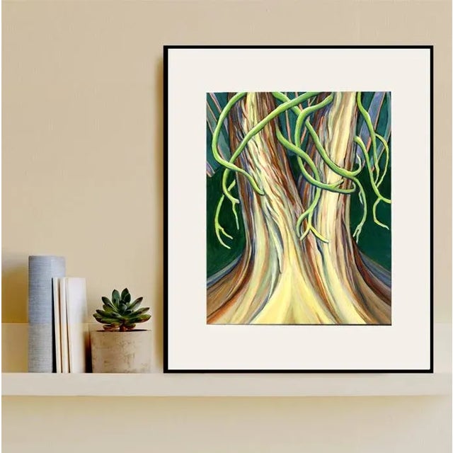 2020s "Joined at the Hip" Contemporary Original Expressionist Botanical Oil Painting by Kathleen Ney For Sale - Image 5 of 5